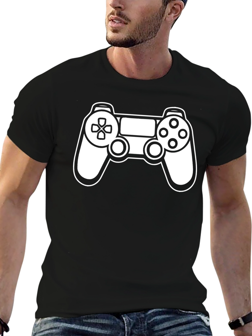 Gamer T-Shirt: Controller Graphic Tee - Black