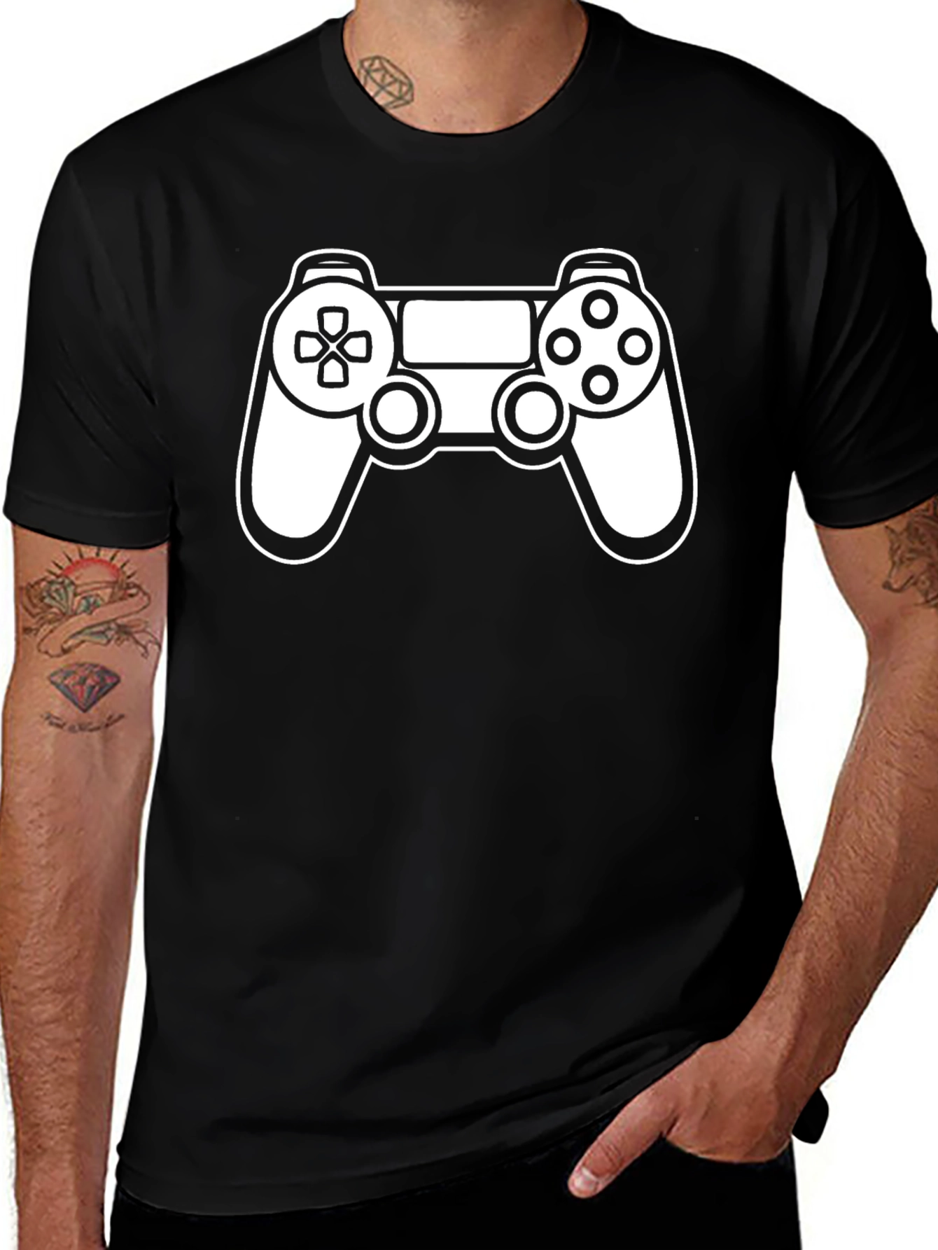 Gamer T-Shirt: Controller Graphic Tee - Black