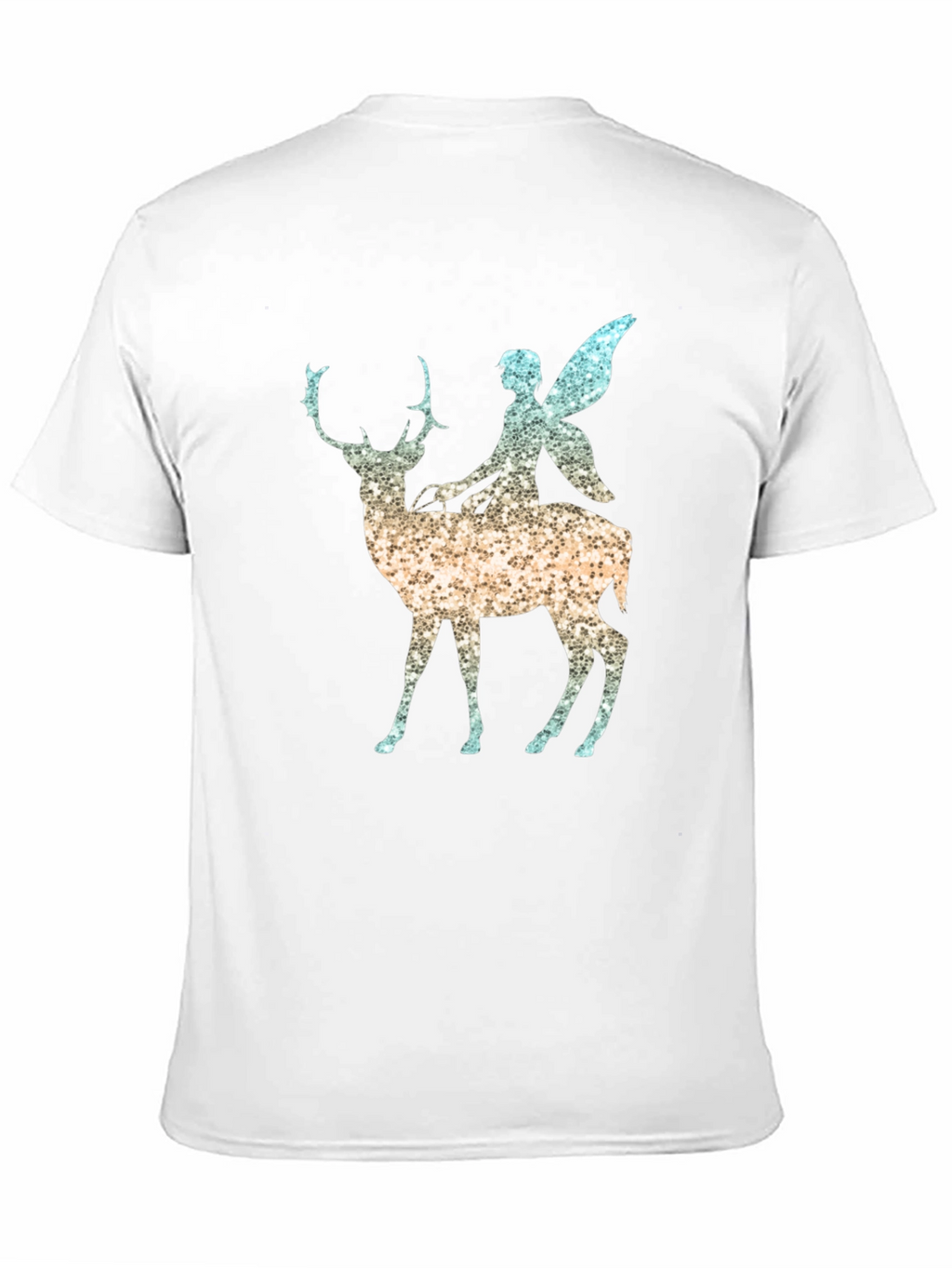 Fantasy Fairy Deer Graphic Tee - Black
