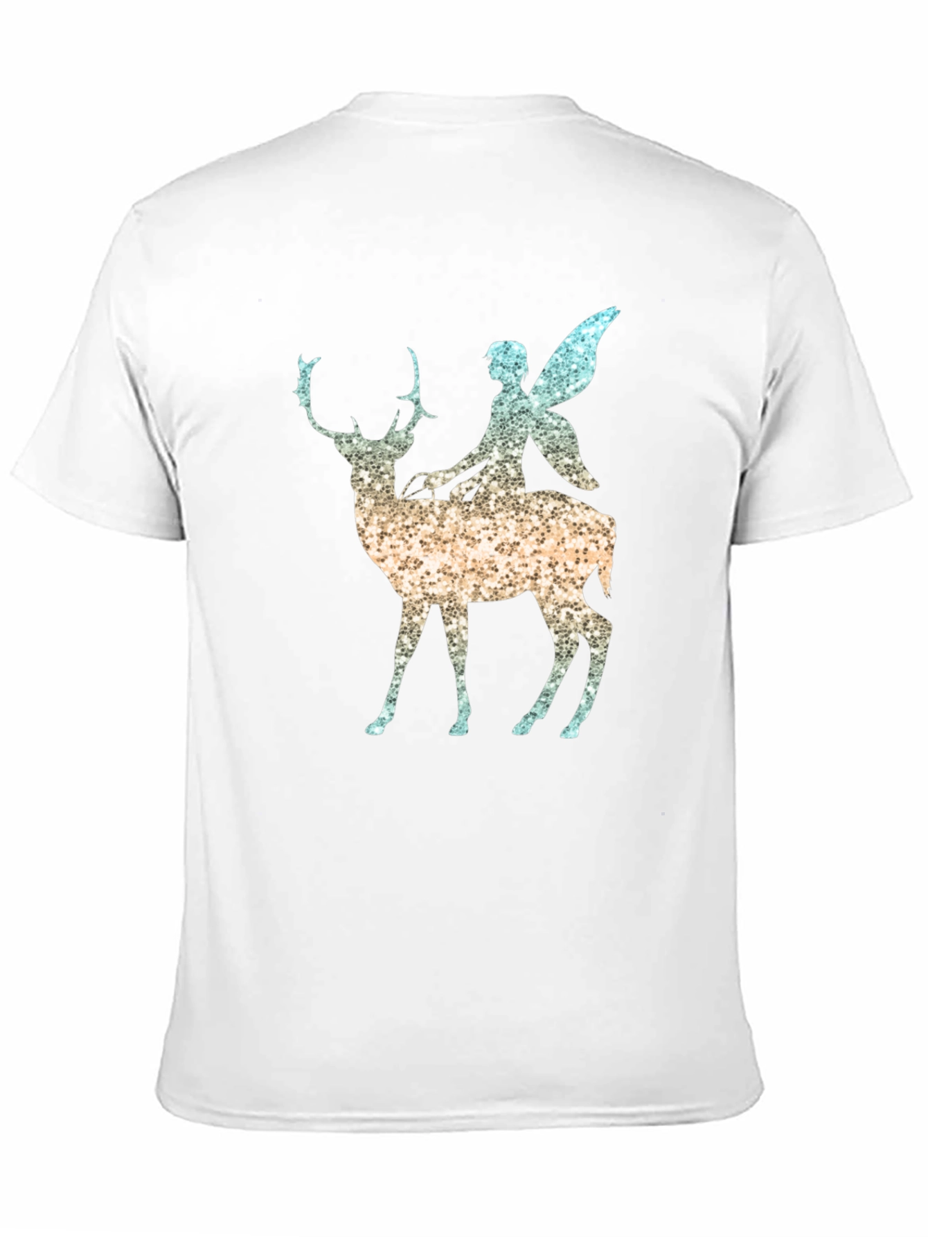 Fantasy Fairy Deer Graphic Tee - Black