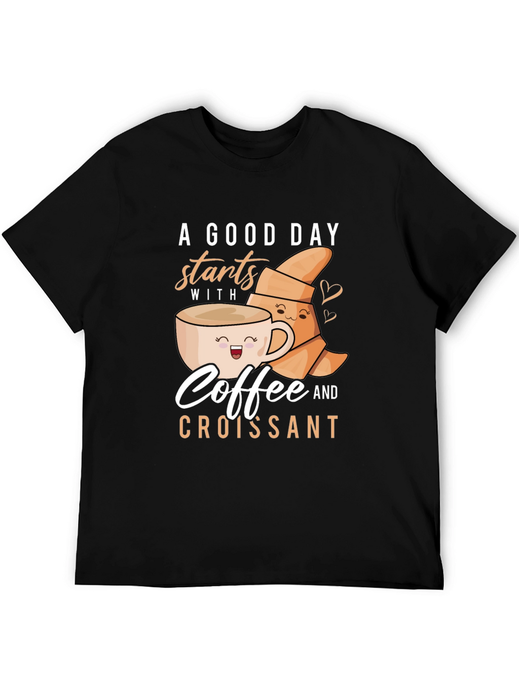 Coffee & Croissant Graphic T-Shirt