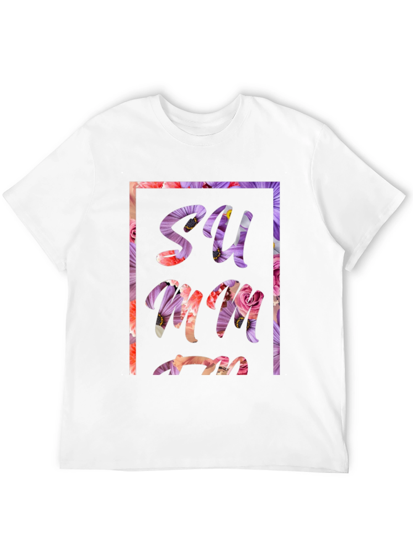 Floral Summer Graphic Tee - Black