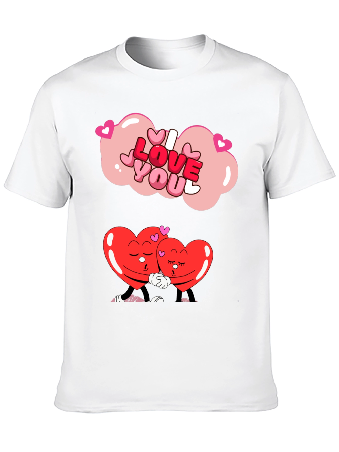 I Love You Hearts Graphic Tee - Valentines Gift