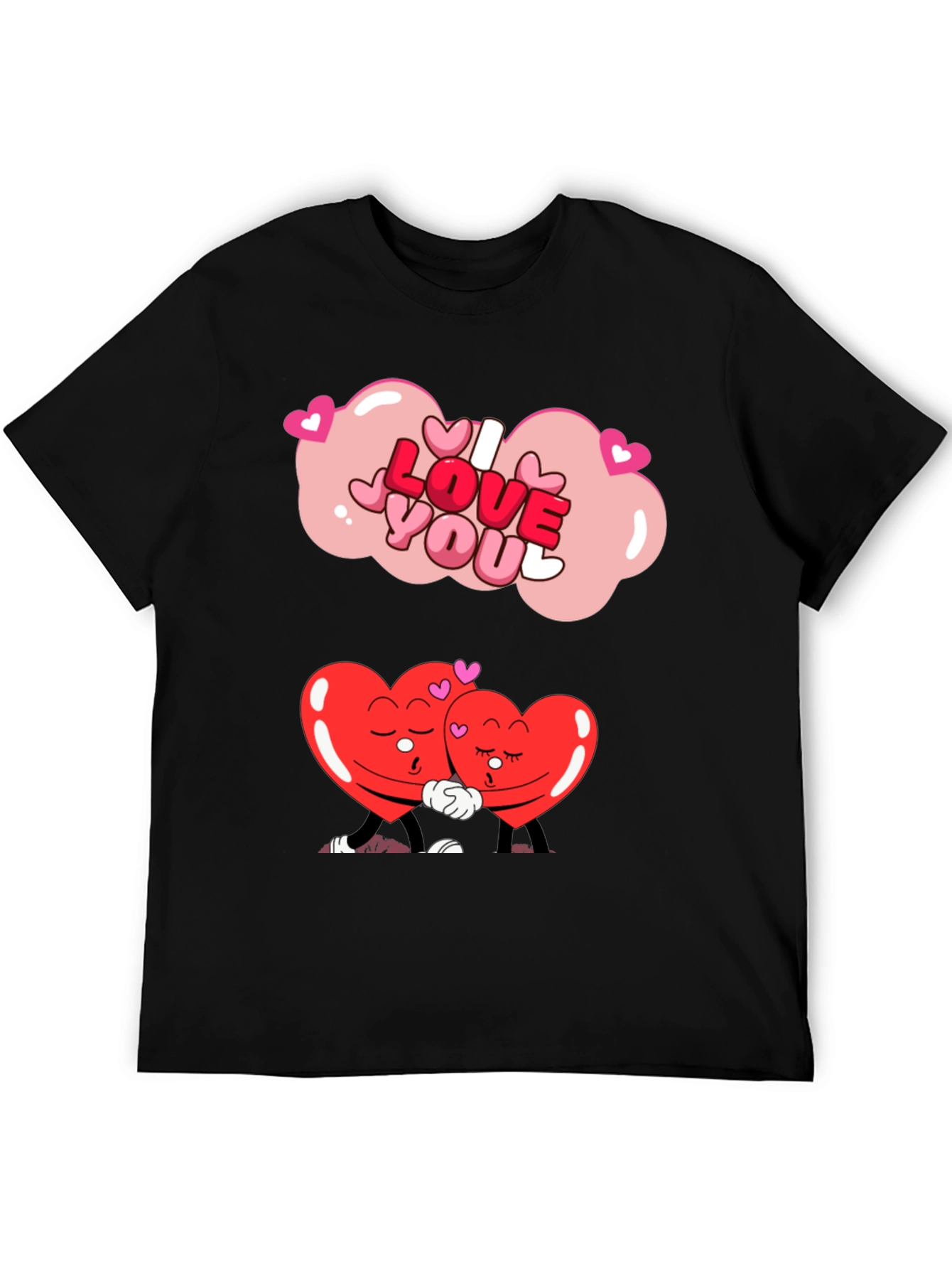 I Love You Hearts Graphic Tee - Valentines Gift