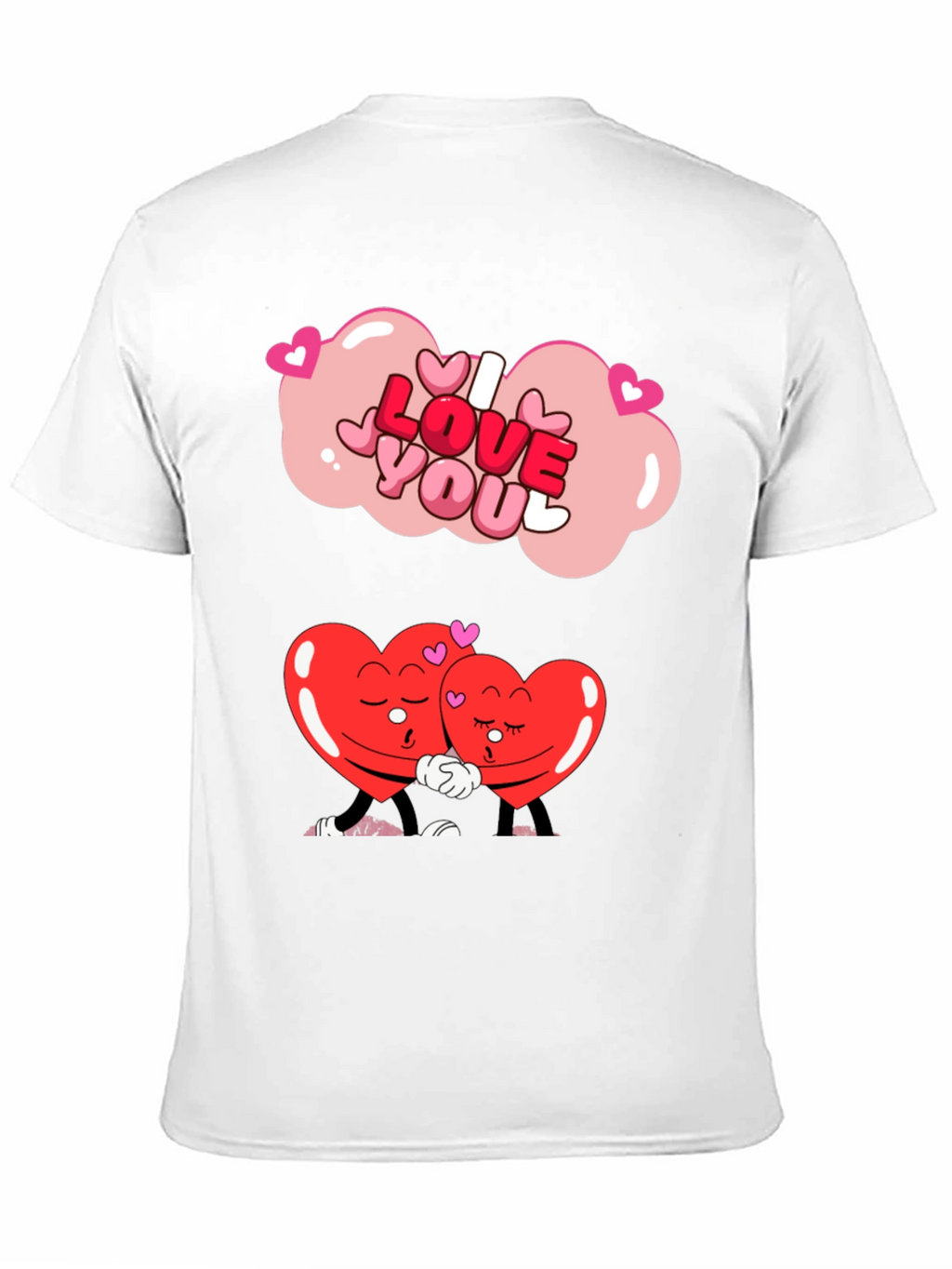 I Love You Hearts Graphic Tee - Valentines Gift