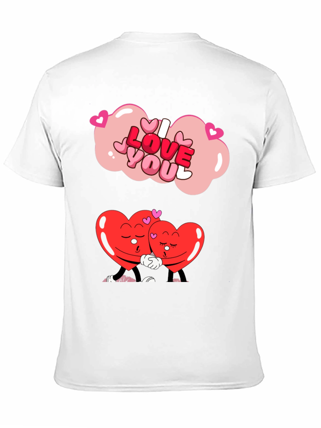 I Love You Hearts Graphic Tee - Valentines Gift