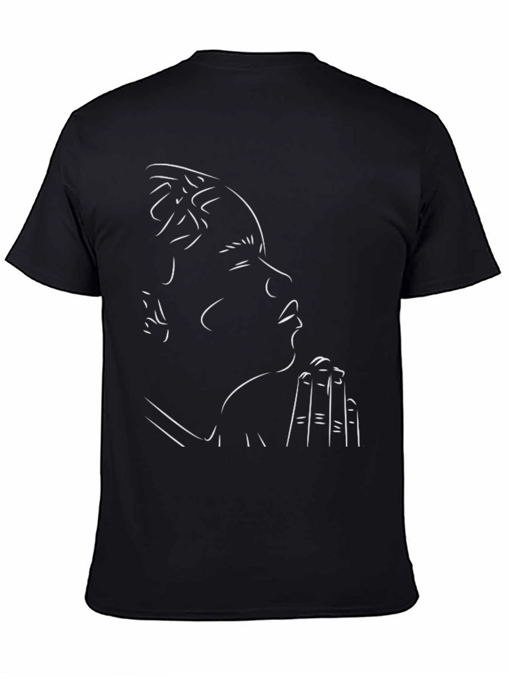 Minimalist Prayer Outline Black Tee