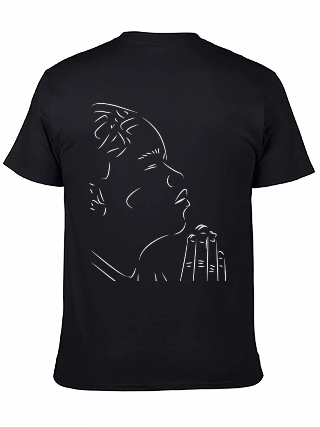 Minimalist Prayer Outline Black Tee