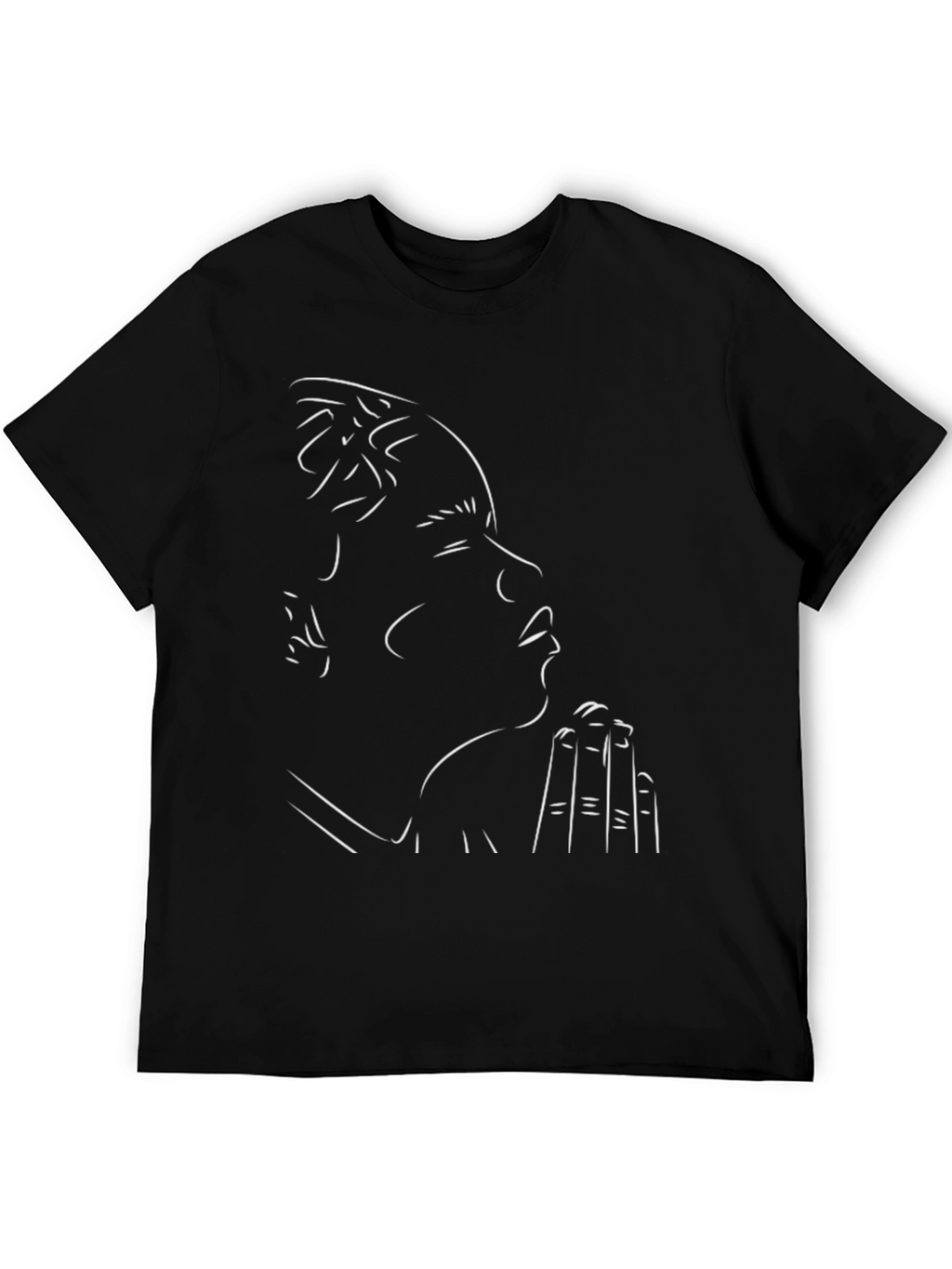 Minimalist Prayer Outline Black Tee
