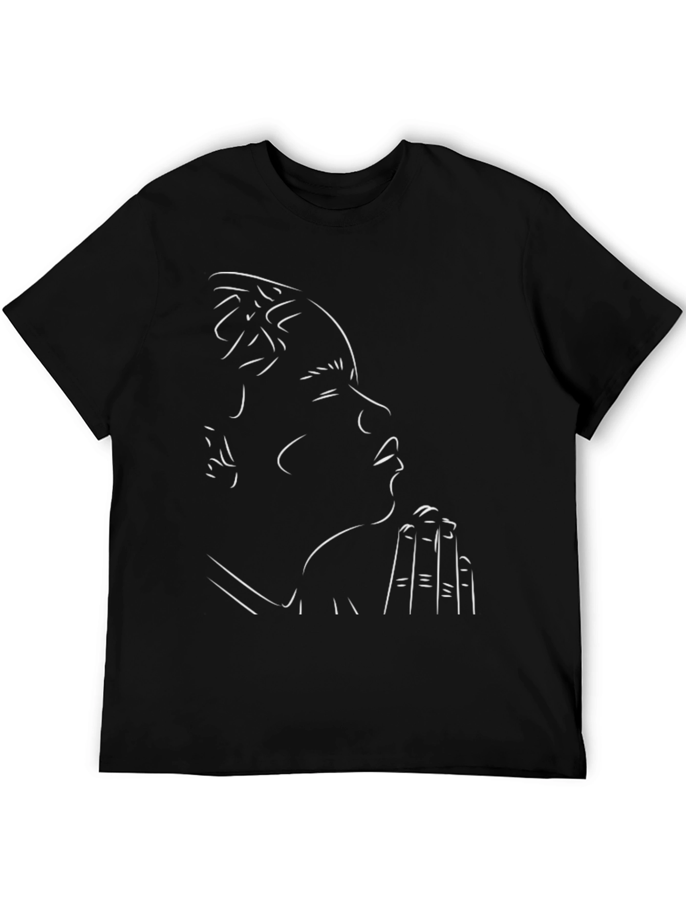 Minimalist Prayer Outline Black Tee