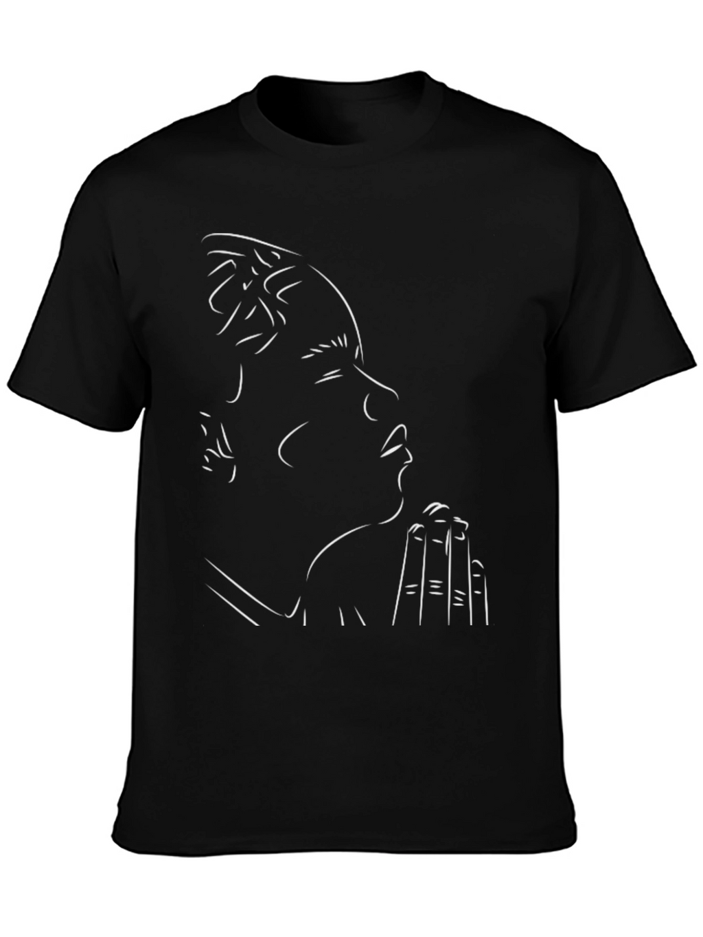 Minimalist Prayer Outline Black Tee