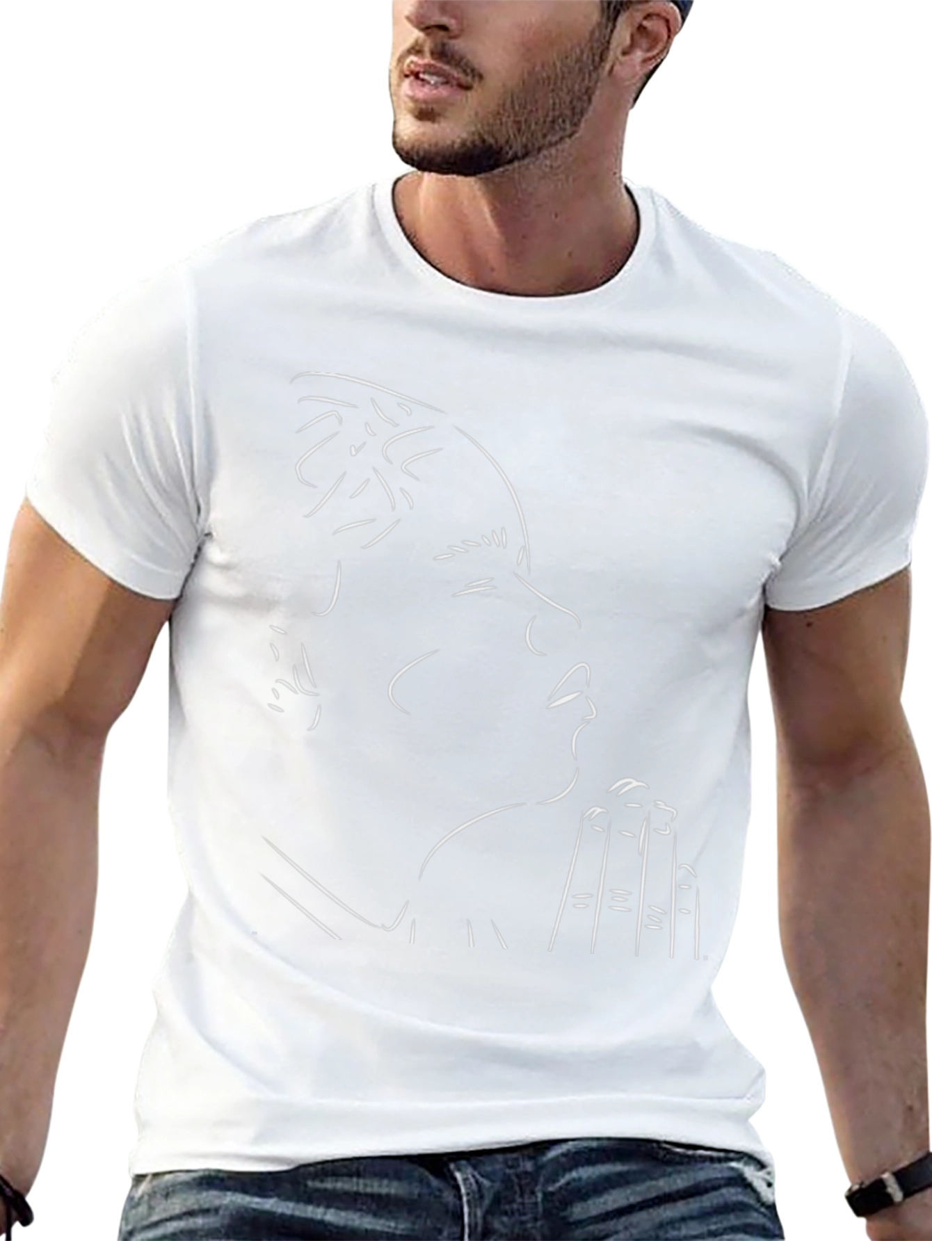 Minimalist Prayer Outline Black Tee