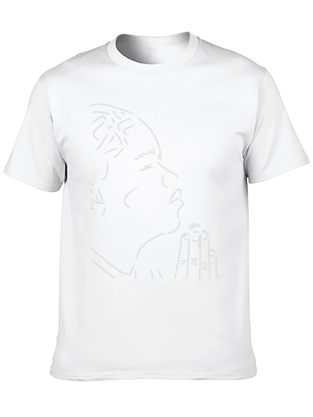 Minimalist Prayer Outline Black Tee