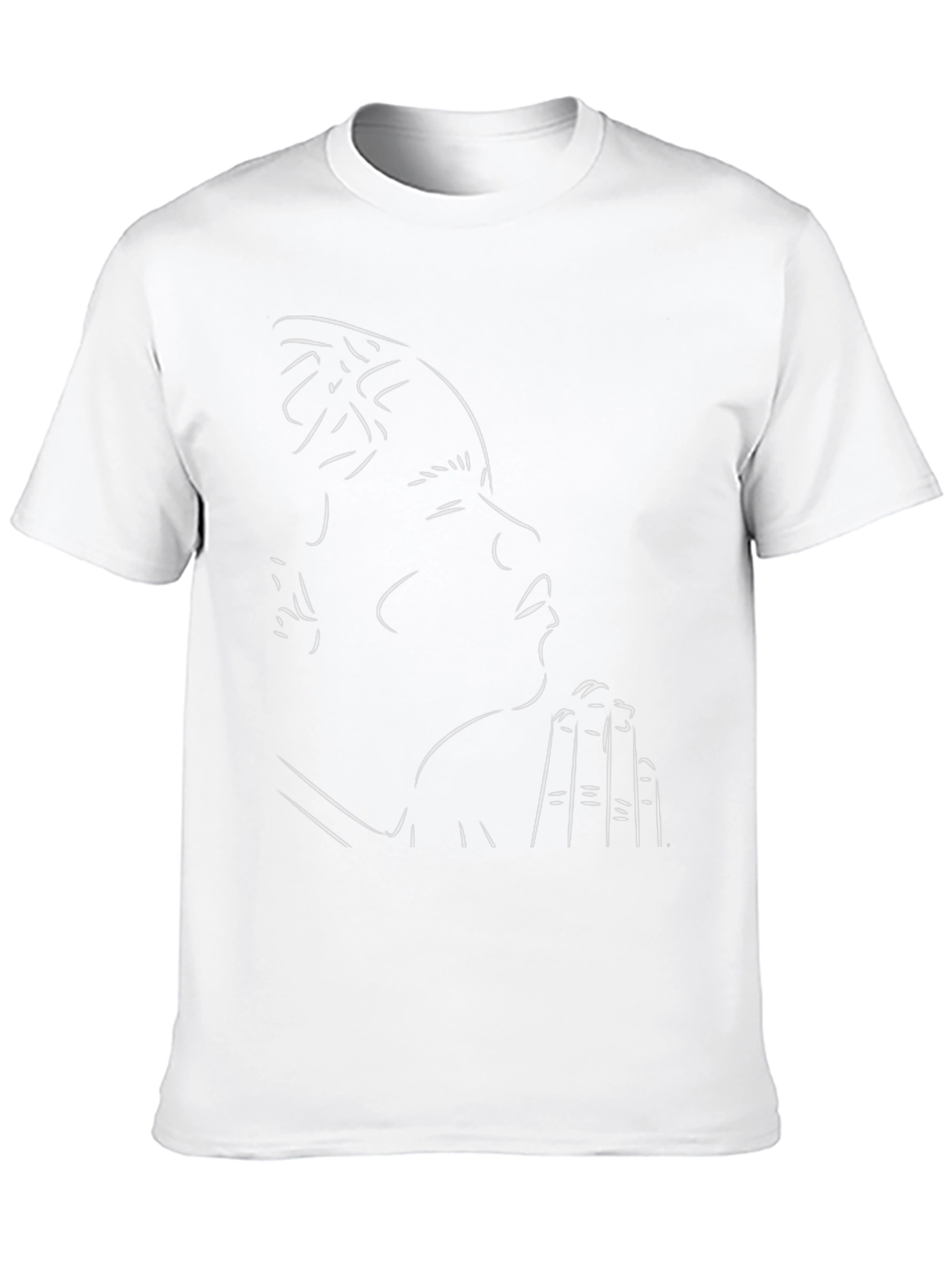 Minimalist Prayer Outline Black Tee