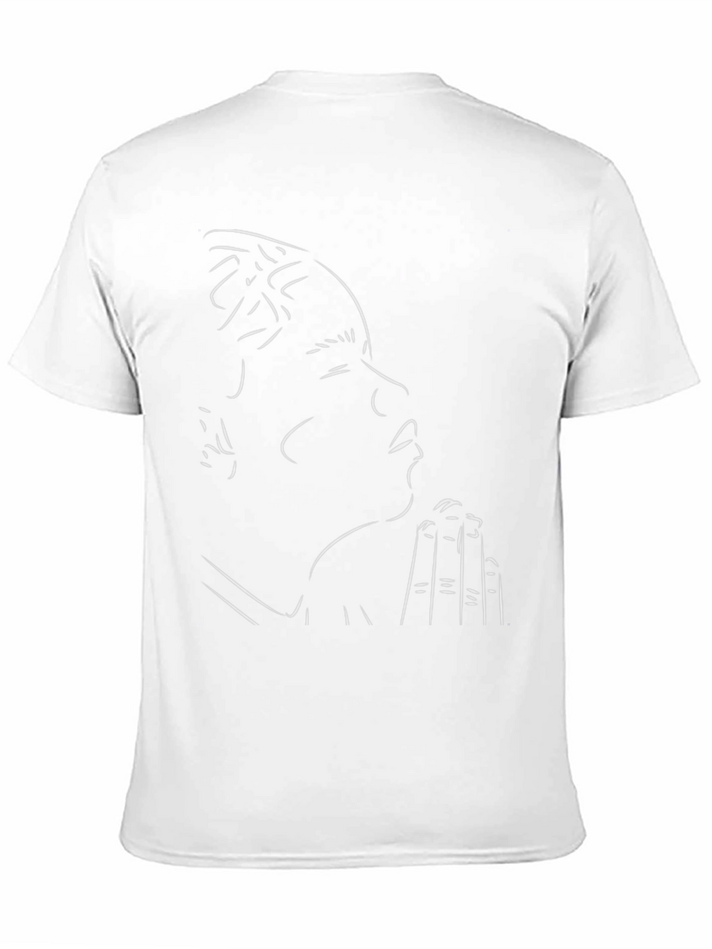 Minimalist Prayer Outline Black Tee
