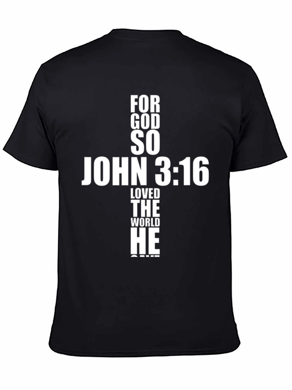 Religious Cross T-Shirt - John 3:16 Design