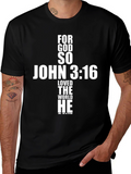 Religious Cross T-Shirt - John 3:16 Design