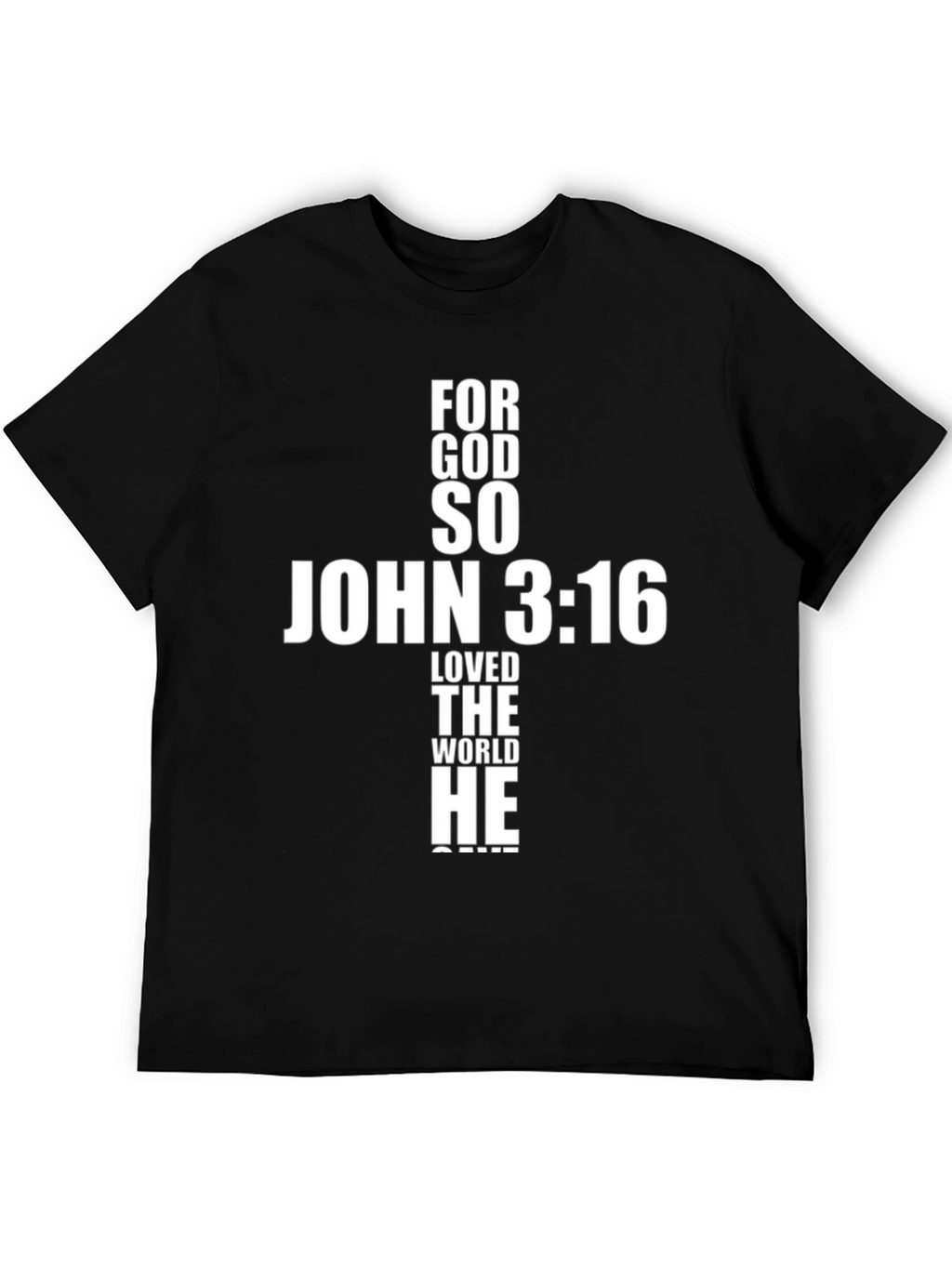 Religious Cross T-Shirt - John 3:16 Design
