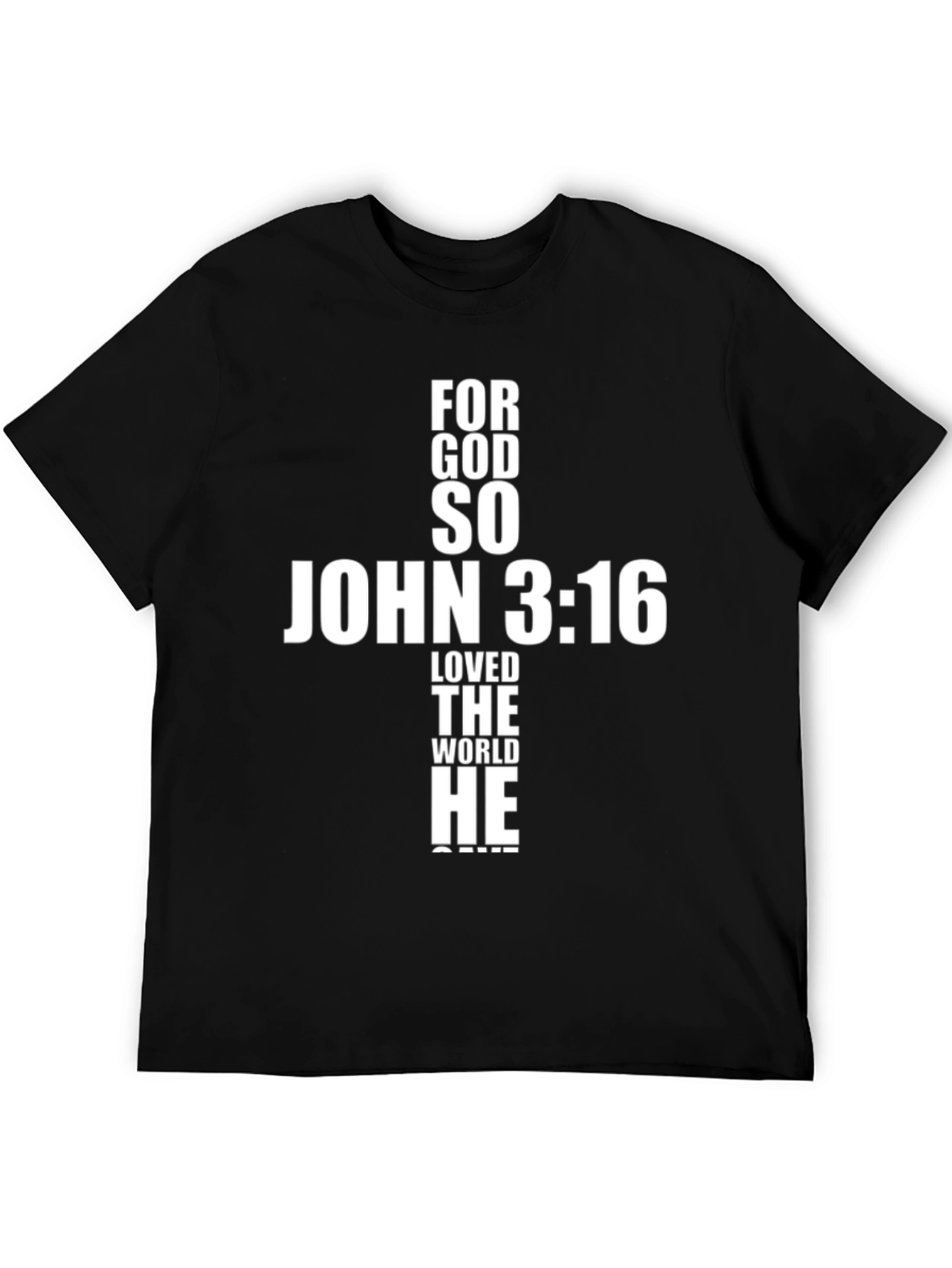 Religious Cross T-Shirt - John 3:16 Design