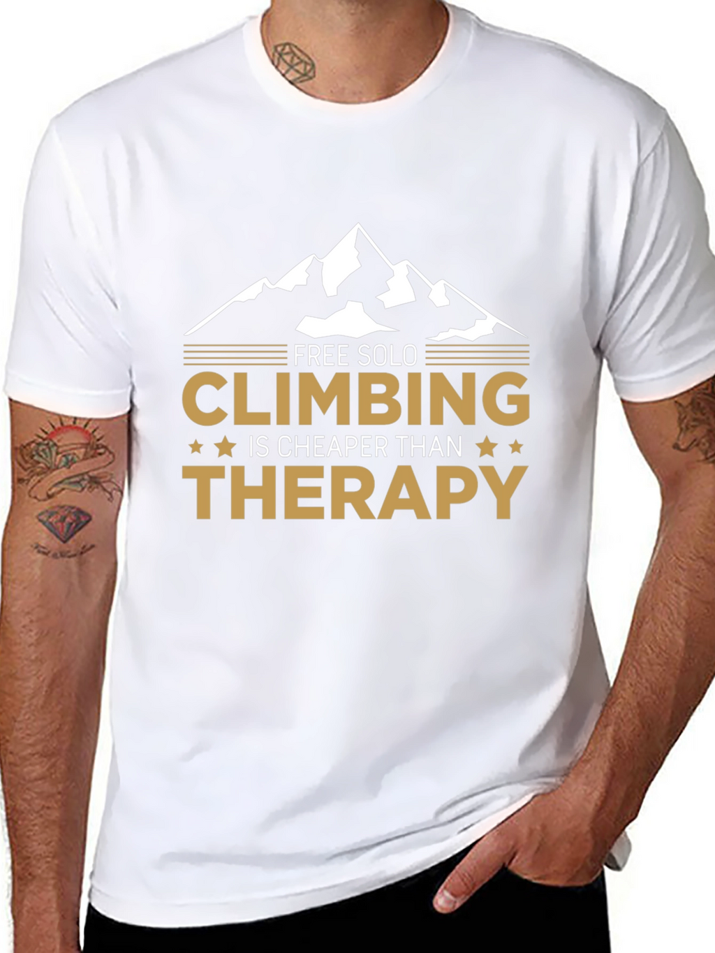 Free Solo Climbing is Cheaper Than Therapy T-Shirt