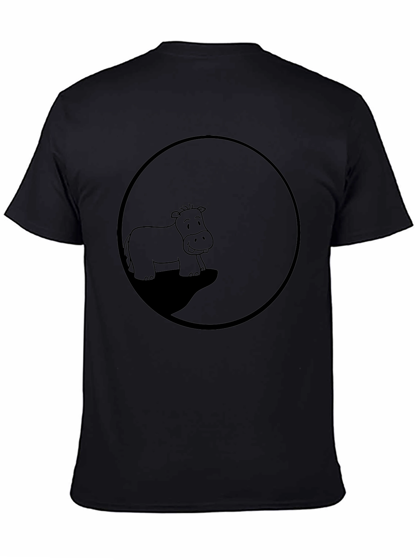 Hippo Circle Graphic T-Shirt