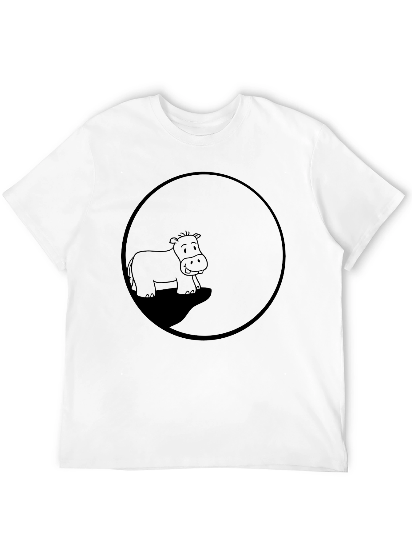 Hippo Circle Graphic T-Shirt