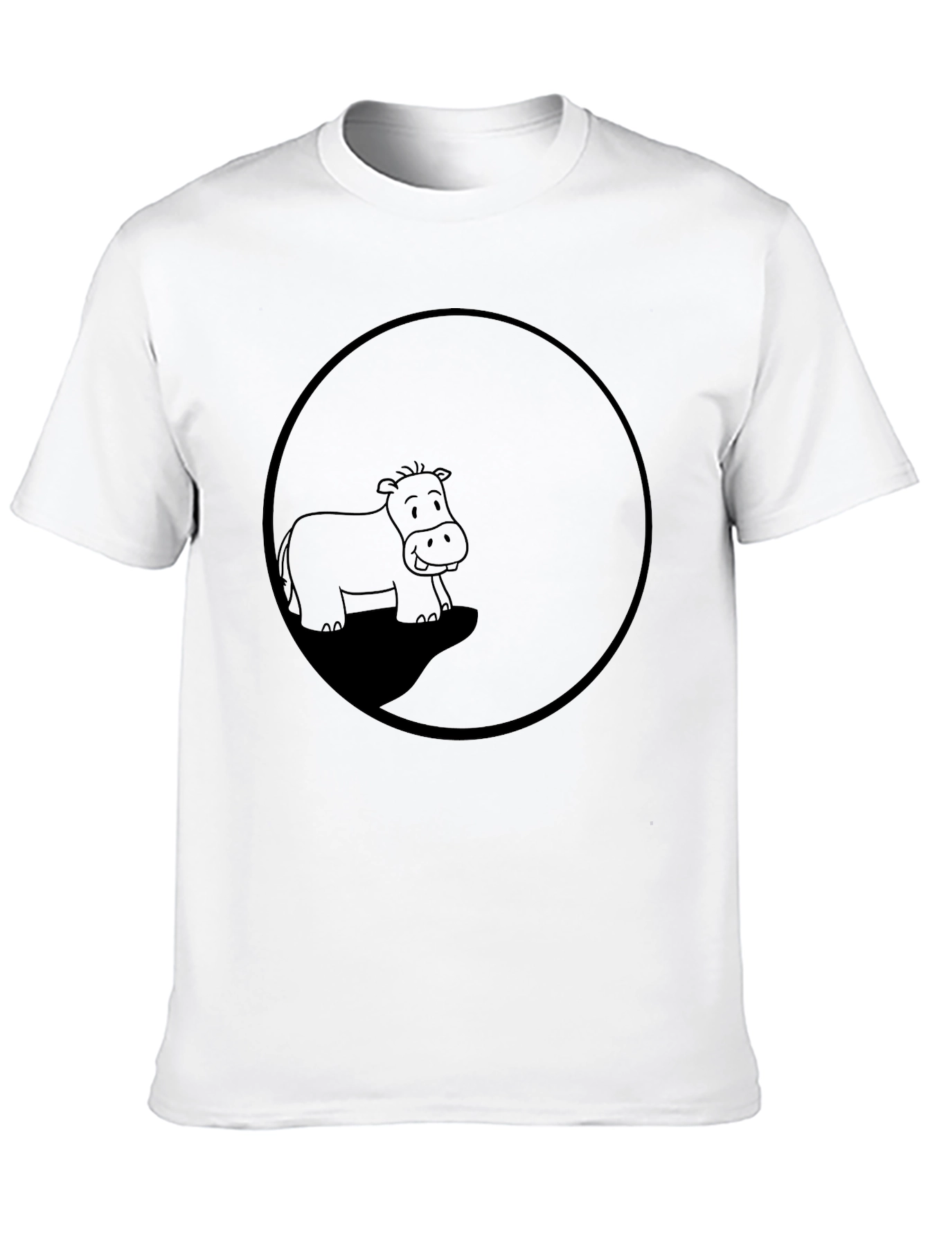 Hippo Circle Graphic T-Shirt