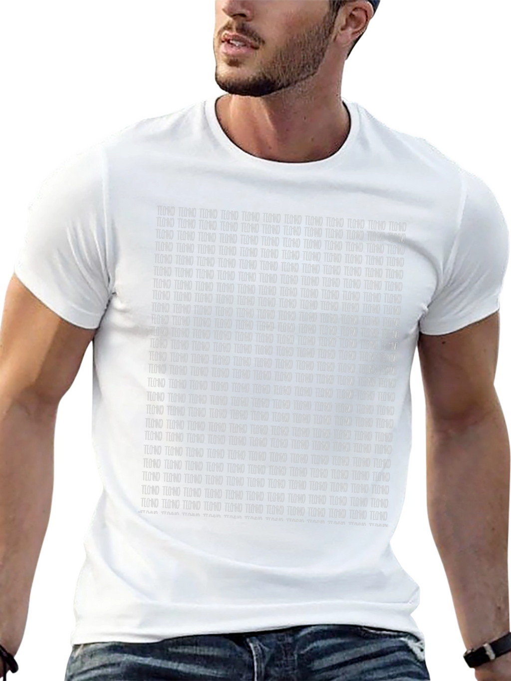Techno Pattern Graphic T-Shirt