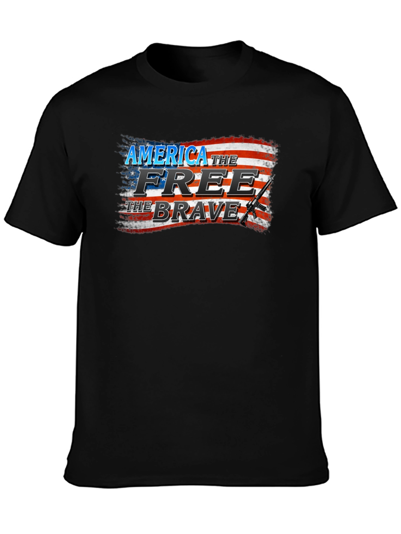America the Free & Brave Graphic Tee - Patriotic Pride