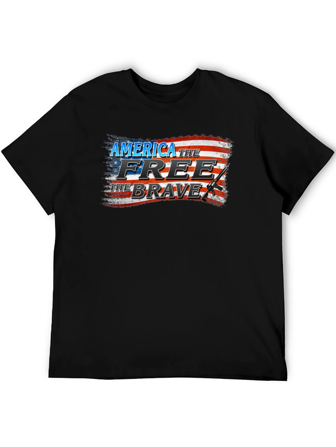 America the Free & Brave Graphic Tee - Patriotic Pride