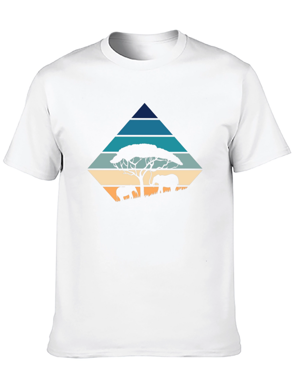 Retro Elephant Silhouette Graphic Tee