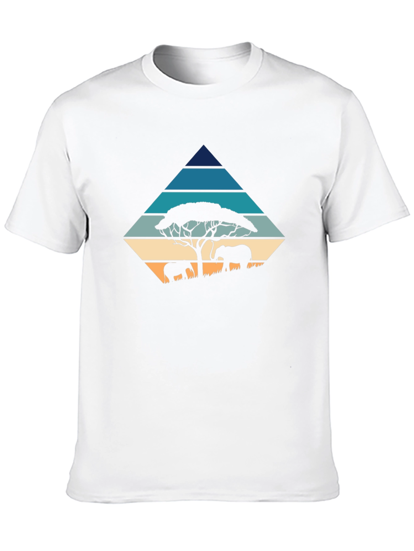 Retro Elephant Silhouette Graphic Tee
