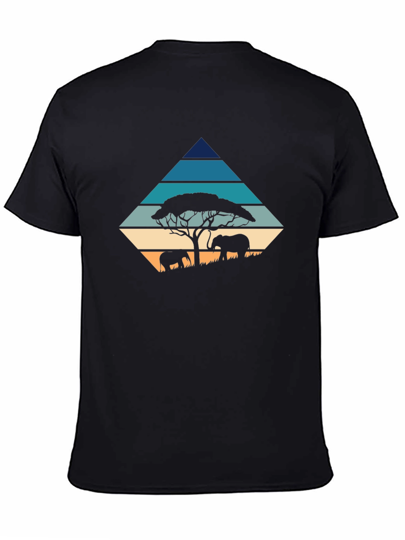 Retro Elephant Silhouette Graphic Tee