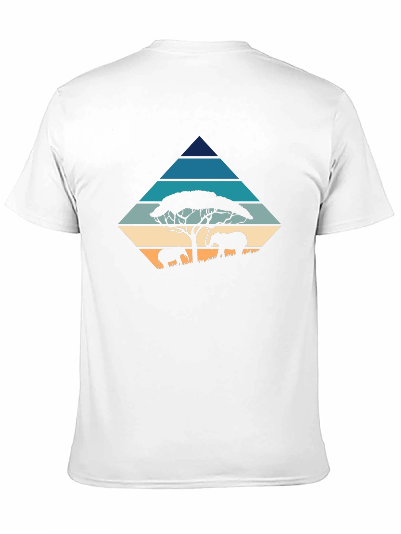 Retro Elephant Silhouette Graphic Tee