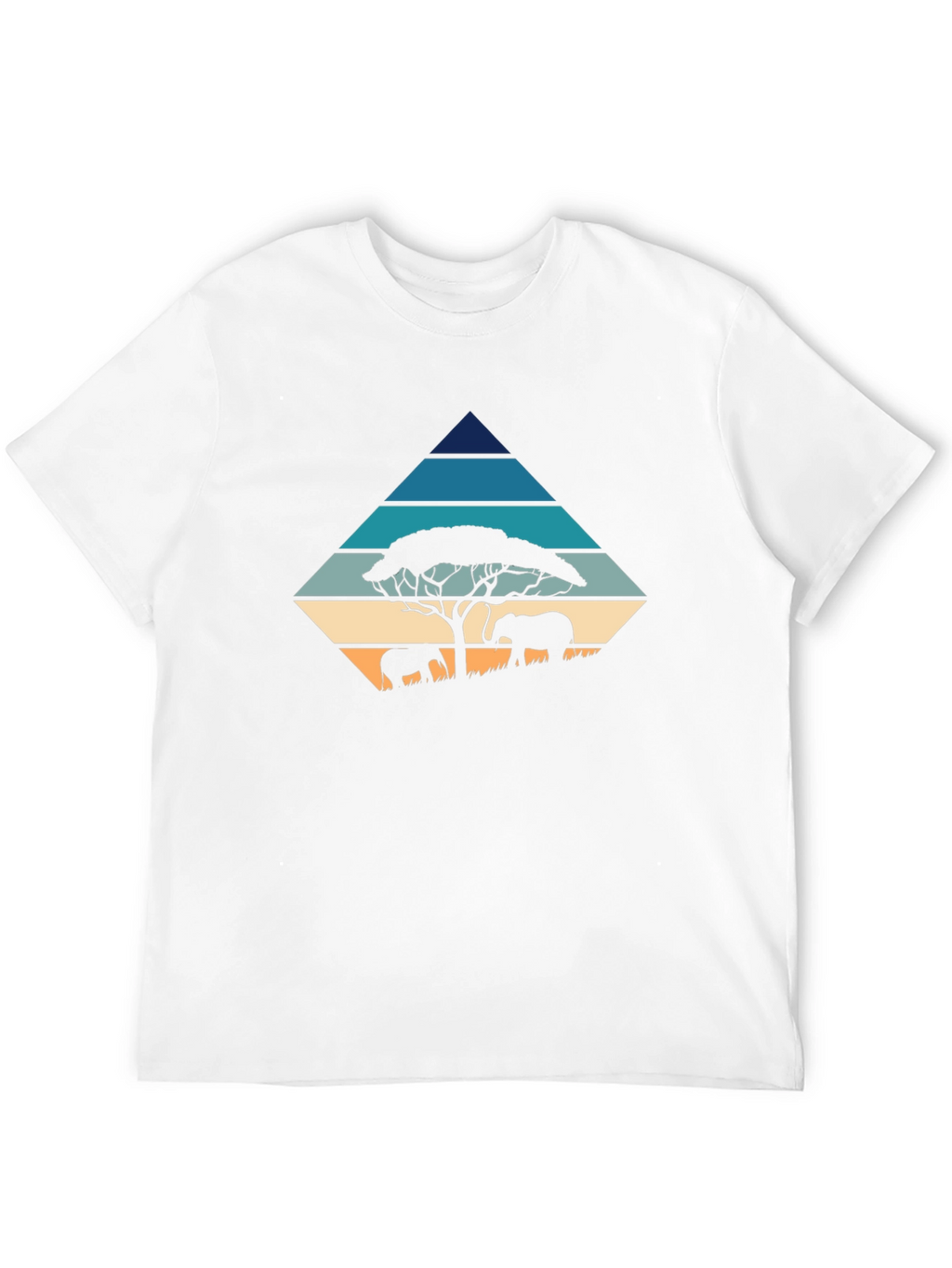 Retro Elephant Silhouette Graphic Tee