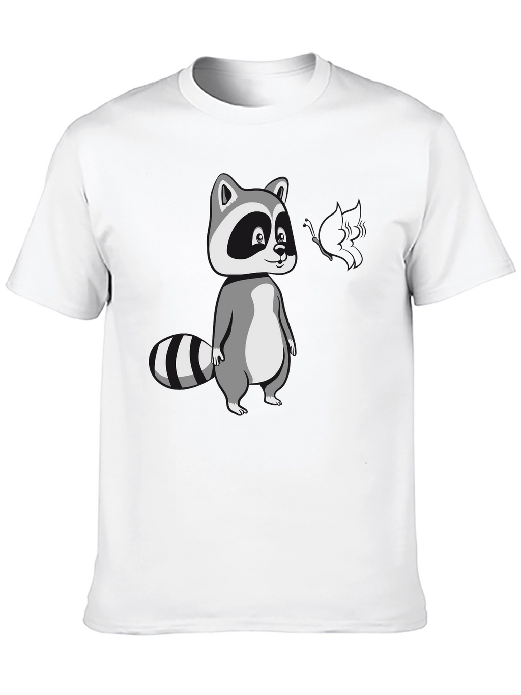 Cool Raccoon Graphic Tee - Black Cotton T-Shirt