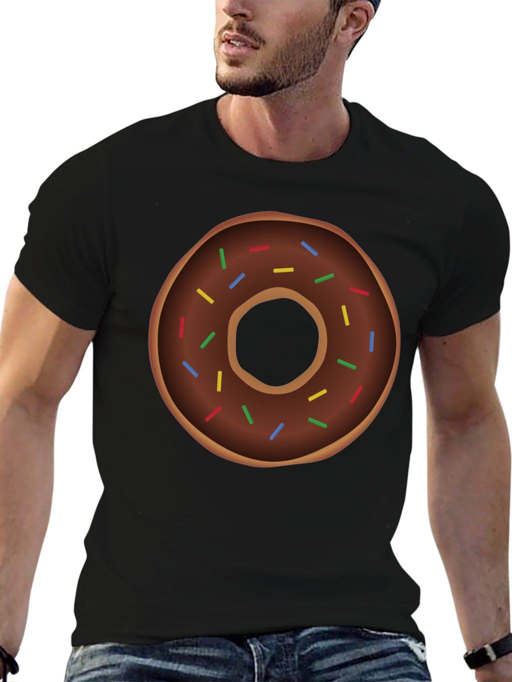 Novelty Donut Graphic T-Shirt - Casual & Fun!