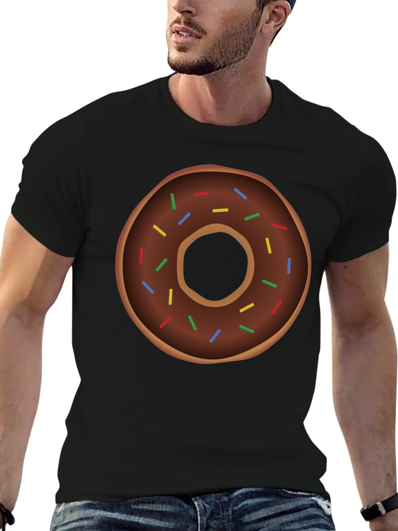 Novelty Donut Graphic T-Shirt - Casual & Fun!