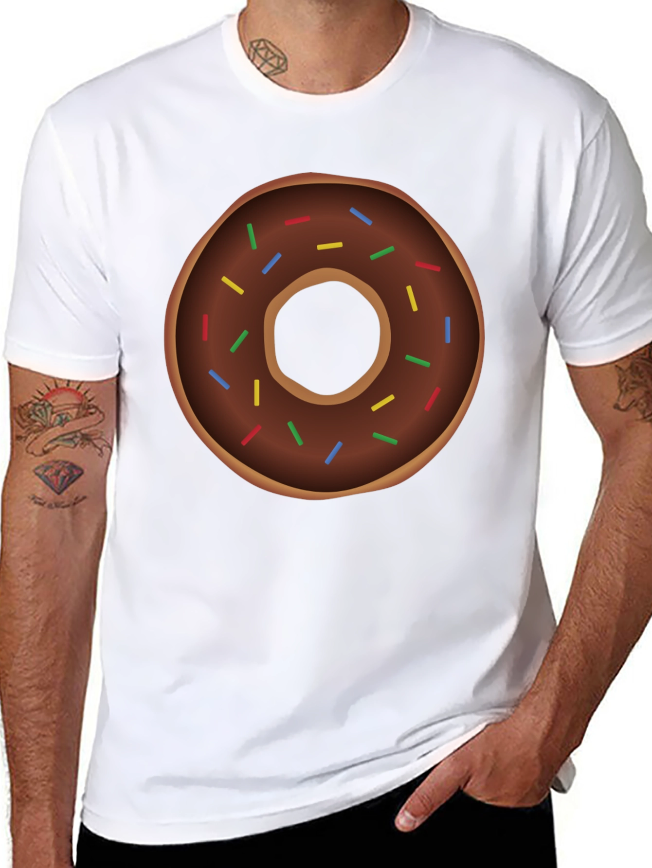 Novelty Donut Graphic T-Shirt - Casual & Fun!