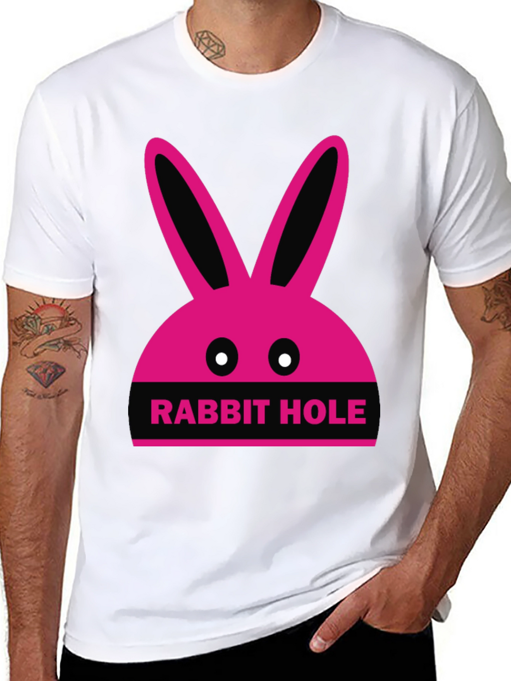 Rabbit Hole Graphic Tee - Fun Novelty T-Shirt