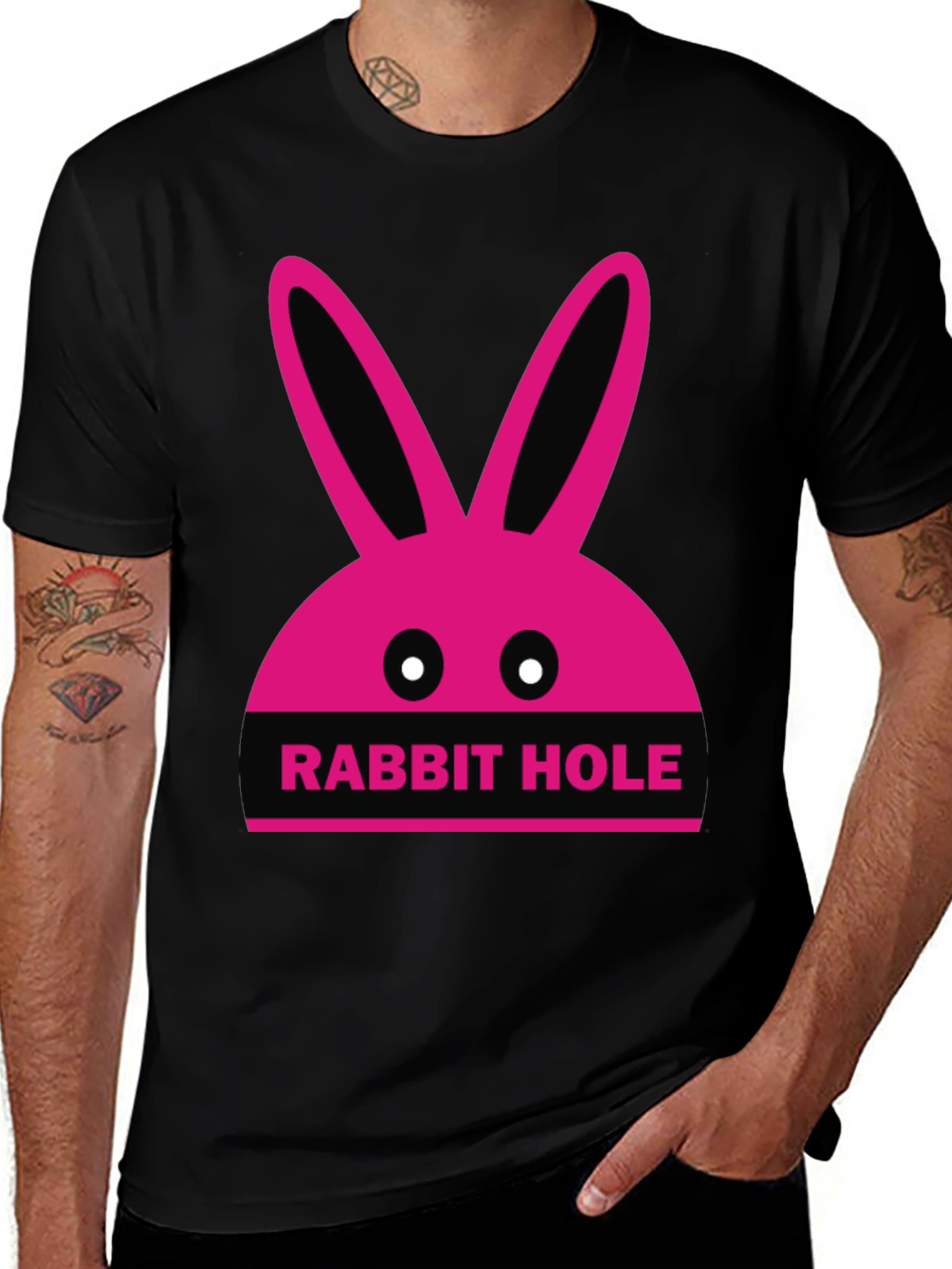 Rabbit Hole Graphic Tee - Fun Novelty T-Shirt