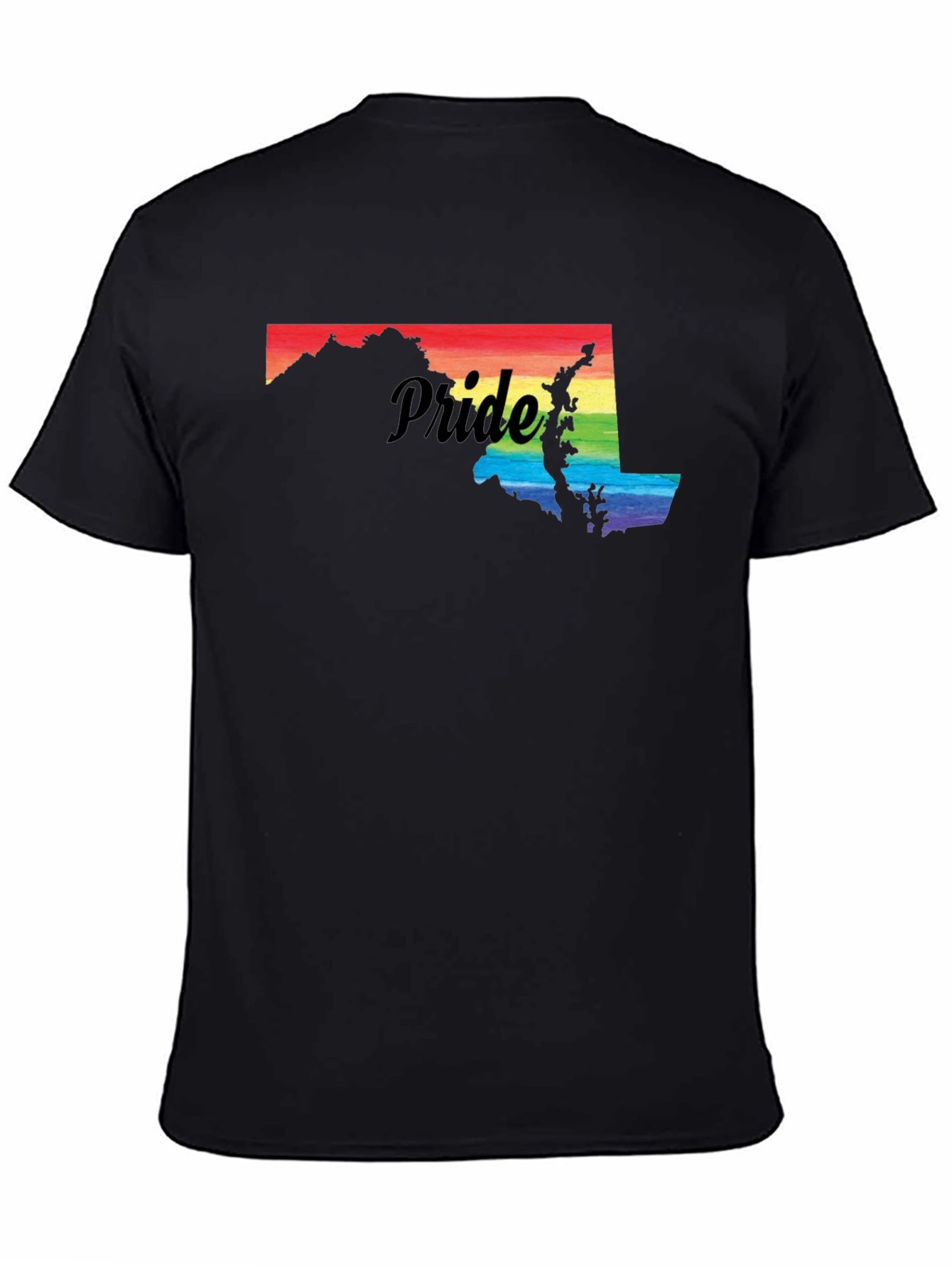 Pride Maryland T-Shirt - Rainbow State Silhouette LGBTQ