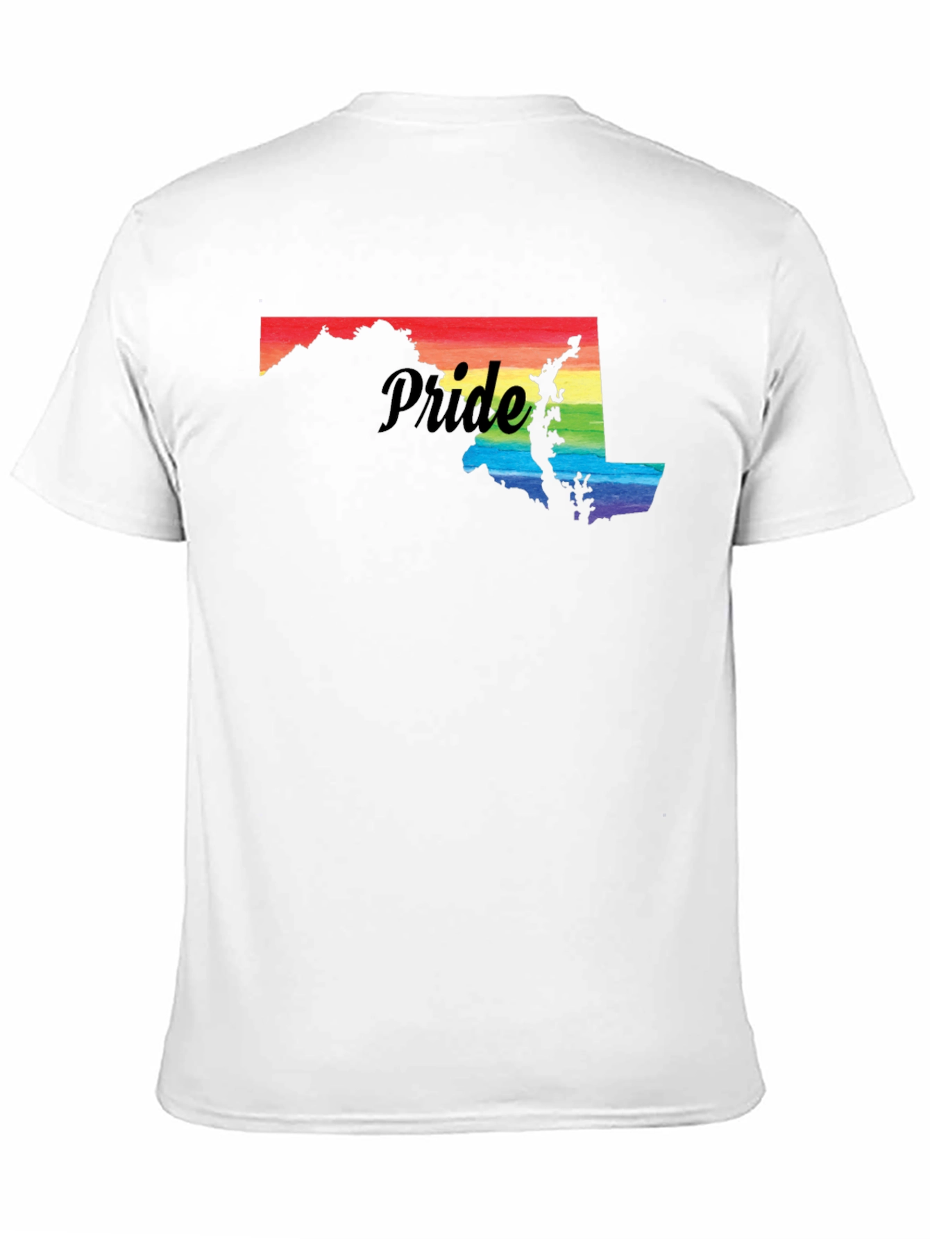 Pride Maryland T-Shirt - Rainbow State Silhouette LGBTQ