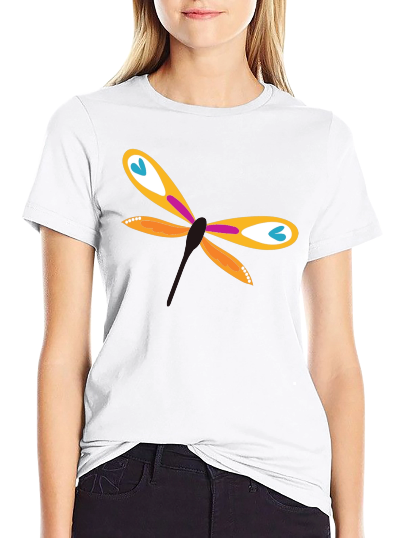 Dragonfly Graphic T-Shirt - Funky Casual Wear