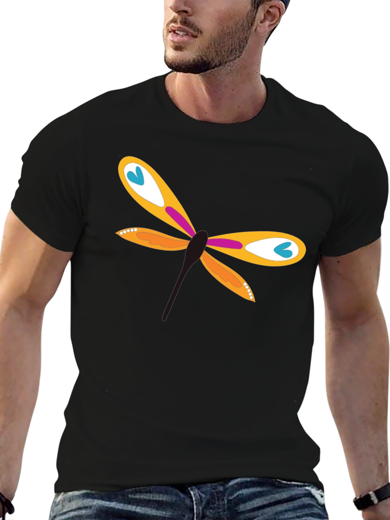 Dragonfly Graphic T-Shirt - Funky Casual Wear