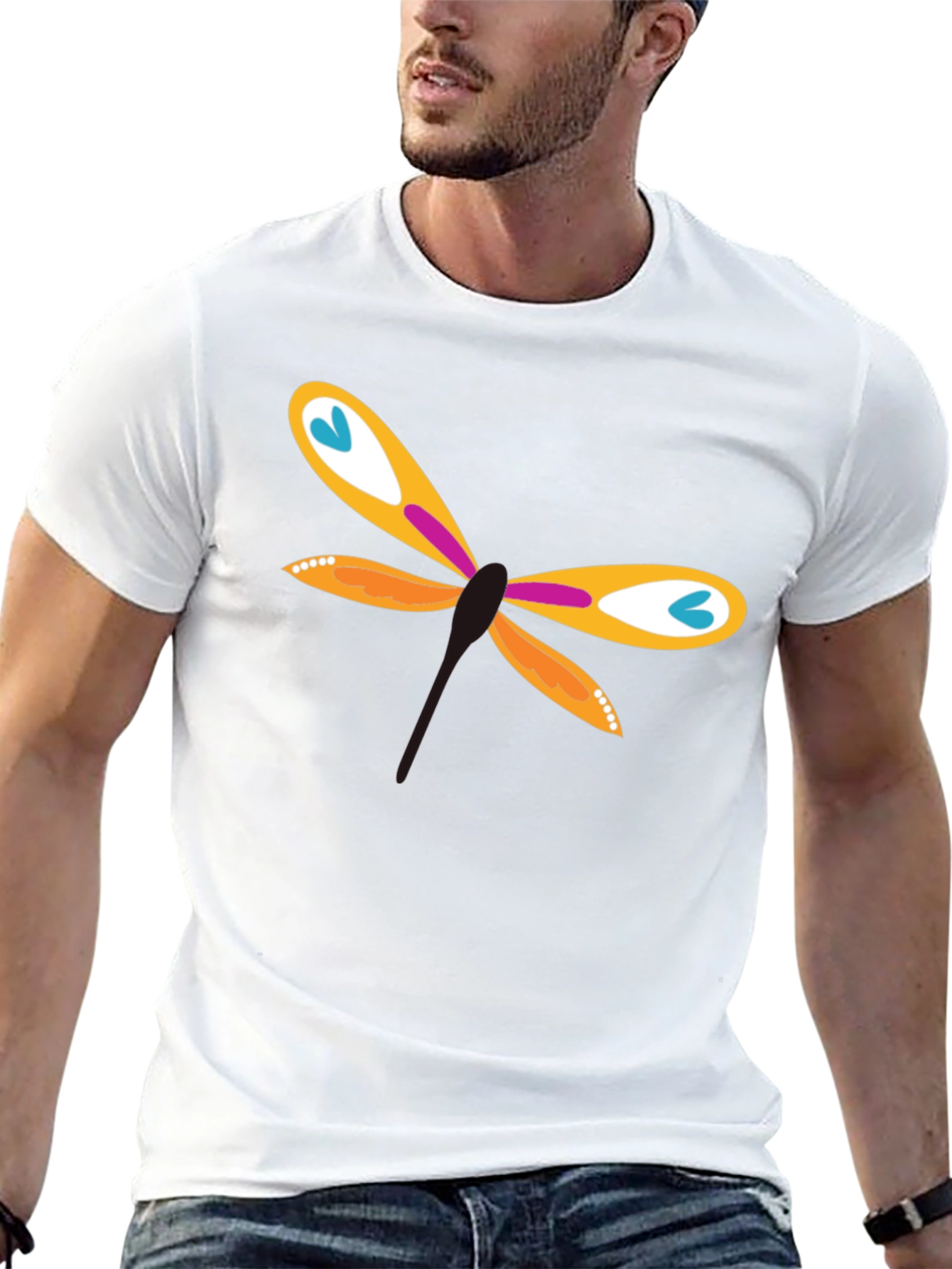 Dragonfly Graphic T-Shirt - Funky Casual Wear