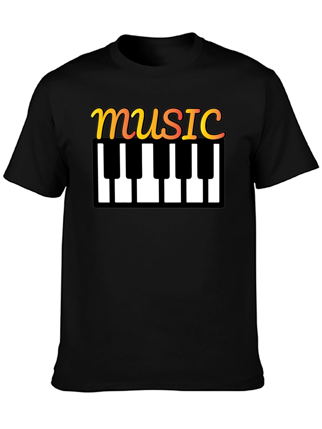 Music Keyboard T-Shirt - Stylish Musical Tee