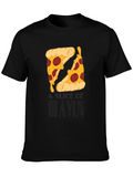 Pizza Slice of Heaven Black Graphic T-Shirt