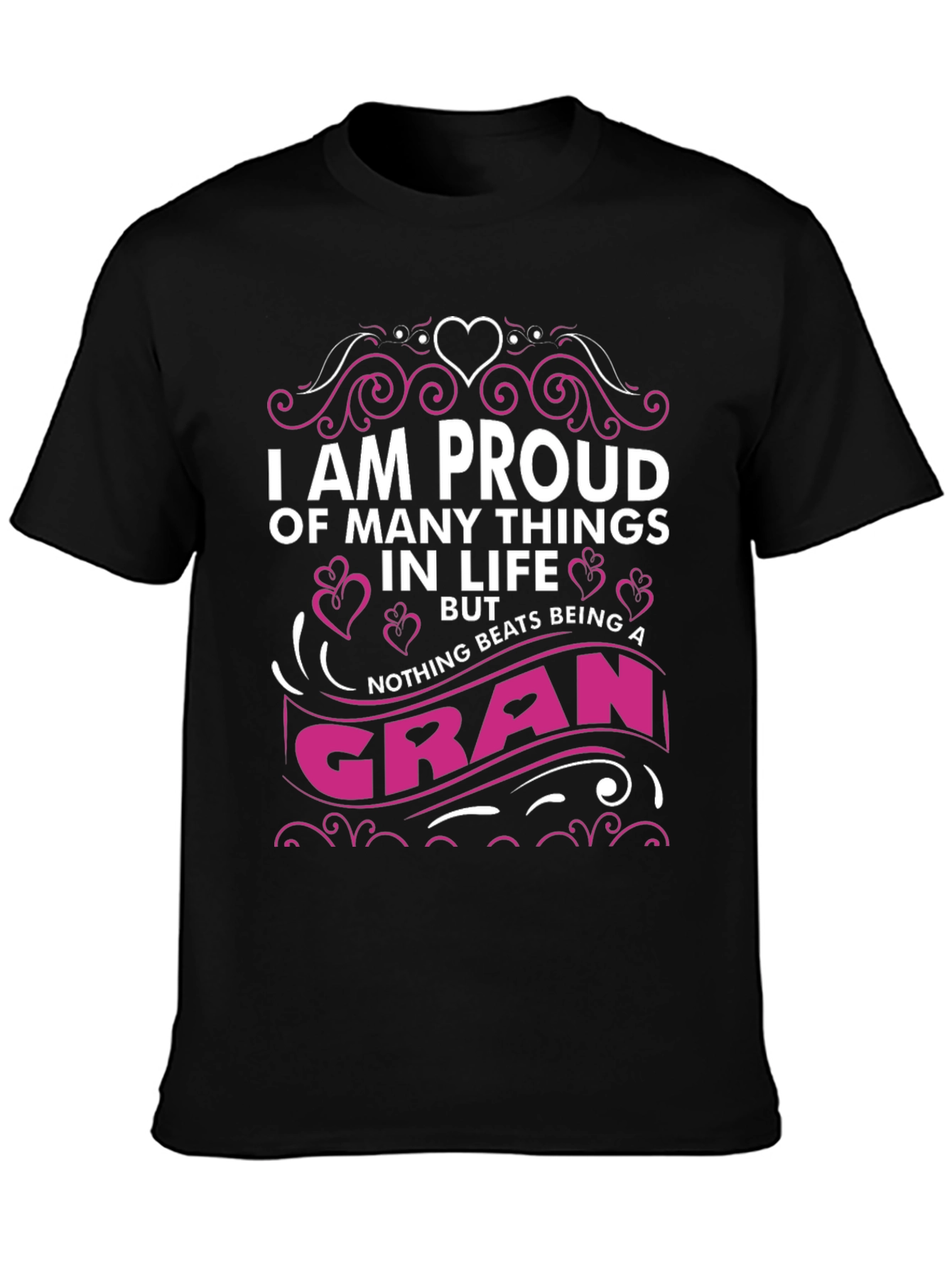 Proud Gran T-Shirt - Black Graphic Tee