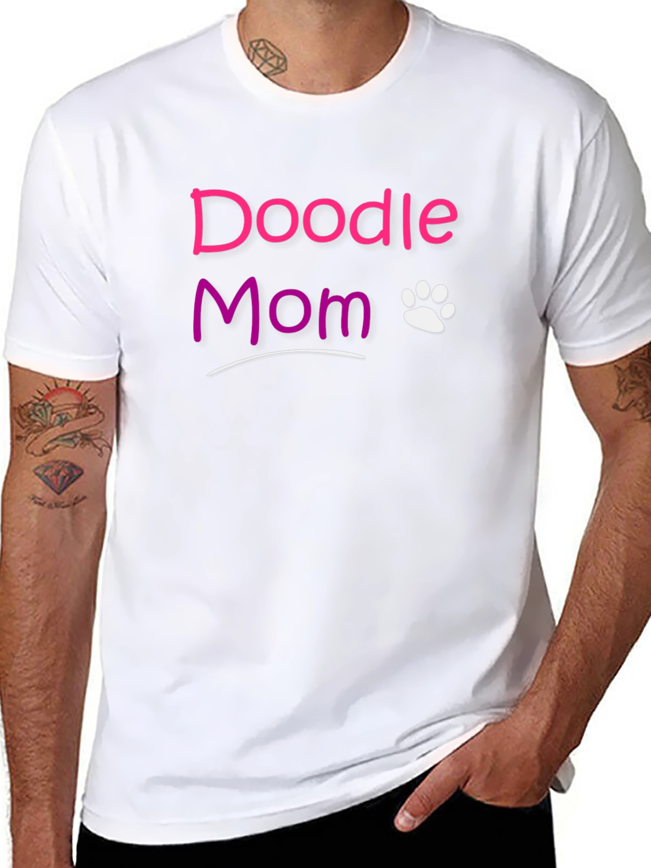 Doodle Mom Paw Print T-Shirt